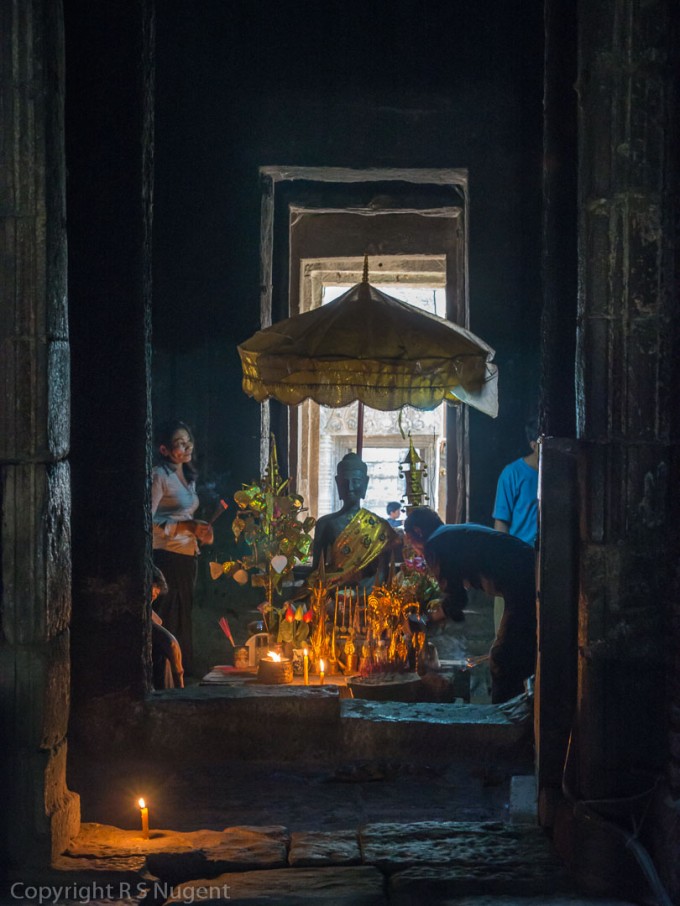 Interior of Bayon Temple at Angkor Thom