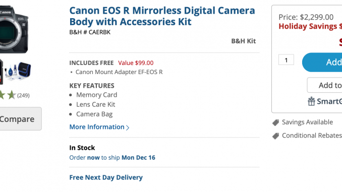 Canon 5d Iv Eos R Mega Sale Better Than Black Friday Pricing On Canon Steve Huff Photo